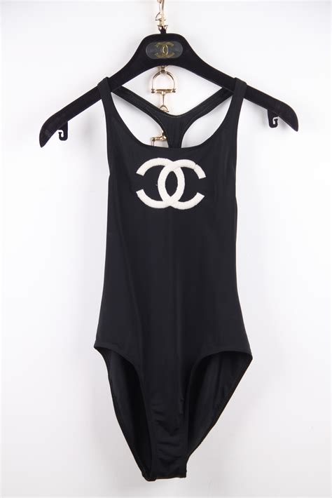 chanel swimsuit black white|Chanel swimsuit vintage.